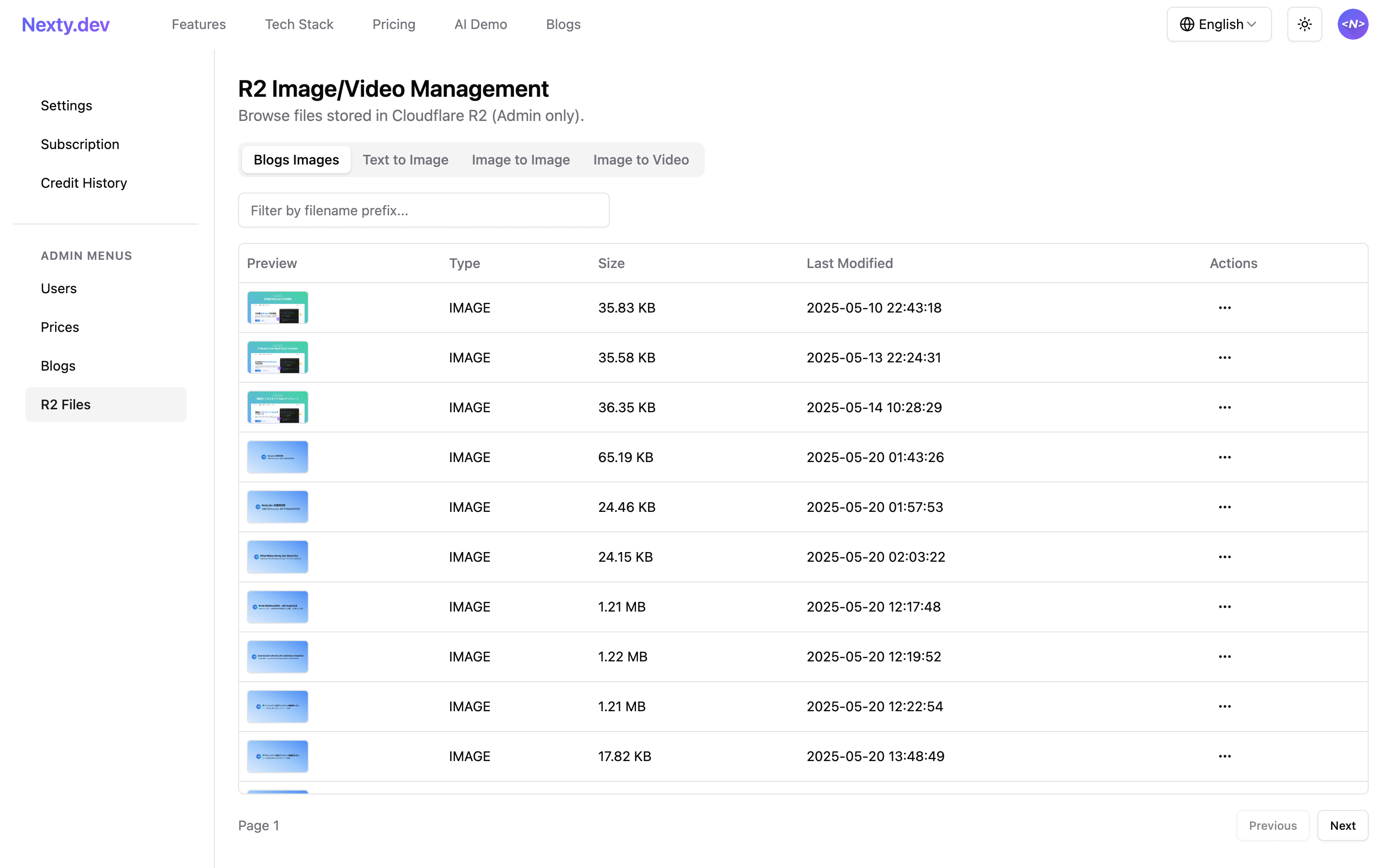 Admin Dashboard
